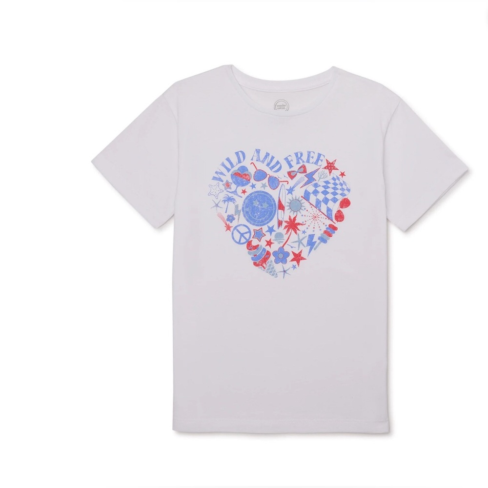 Wild and Free Kids White T-Shirt